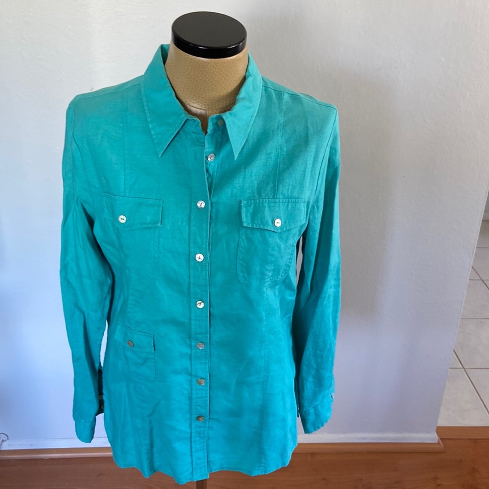 Conrad C Collection Linen Blouse